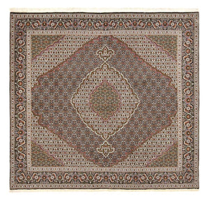 Perzisch tapijt - Tabriz - Royal vierkant  - 200 x 197 cm - bruin