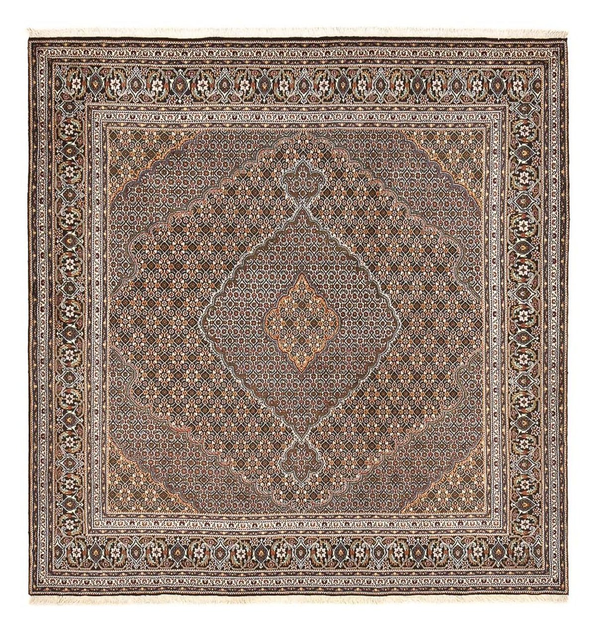 Perzisch tapijt - Tabriz - Royal vierkant  - 212 x 198 cm - bruin