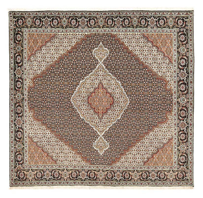 Perzisch tapijt - Tabriz - Royal vierkant  - 204 x 200 cm - bruin