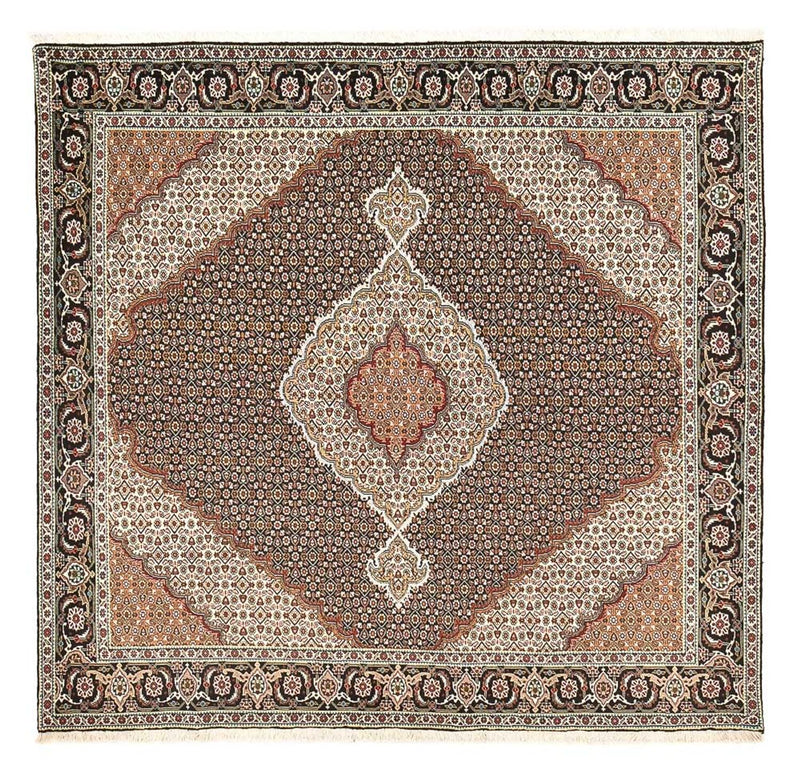 Perzisch tapijt - Tabriz - Royal vierkant  - 204 x 200 cm - bruin