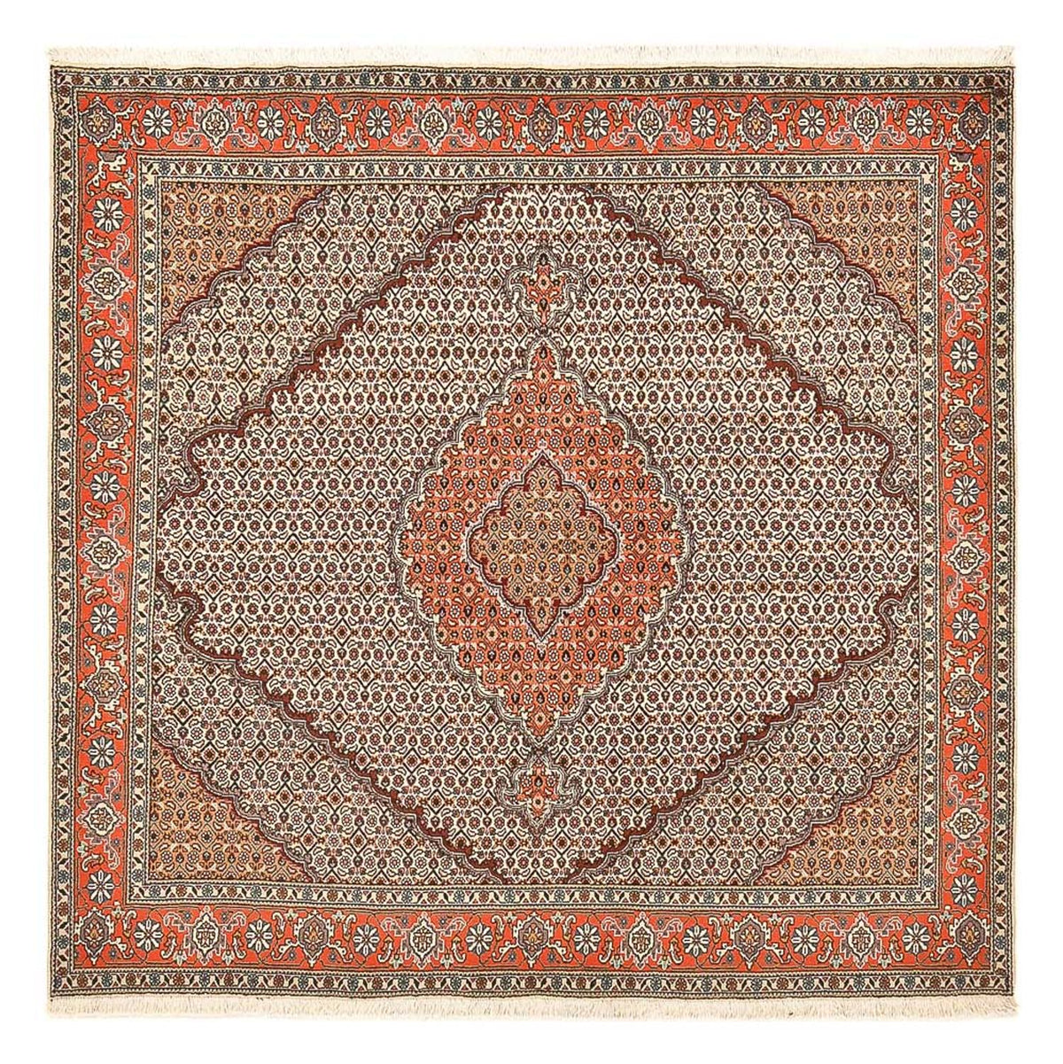 Perzisch tapijt - Tabriz - Royal vierkant  - 200 x 200 cm - zand