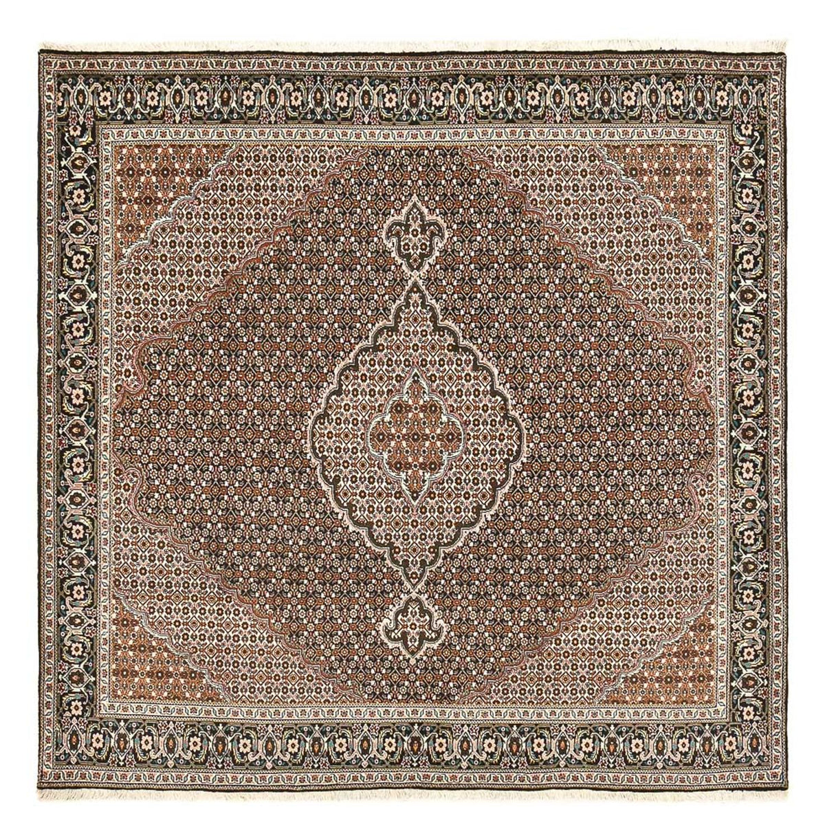 Perzisch tapijt - Tabriz - Royal vierkant  - 208 x 204 cm - bruin