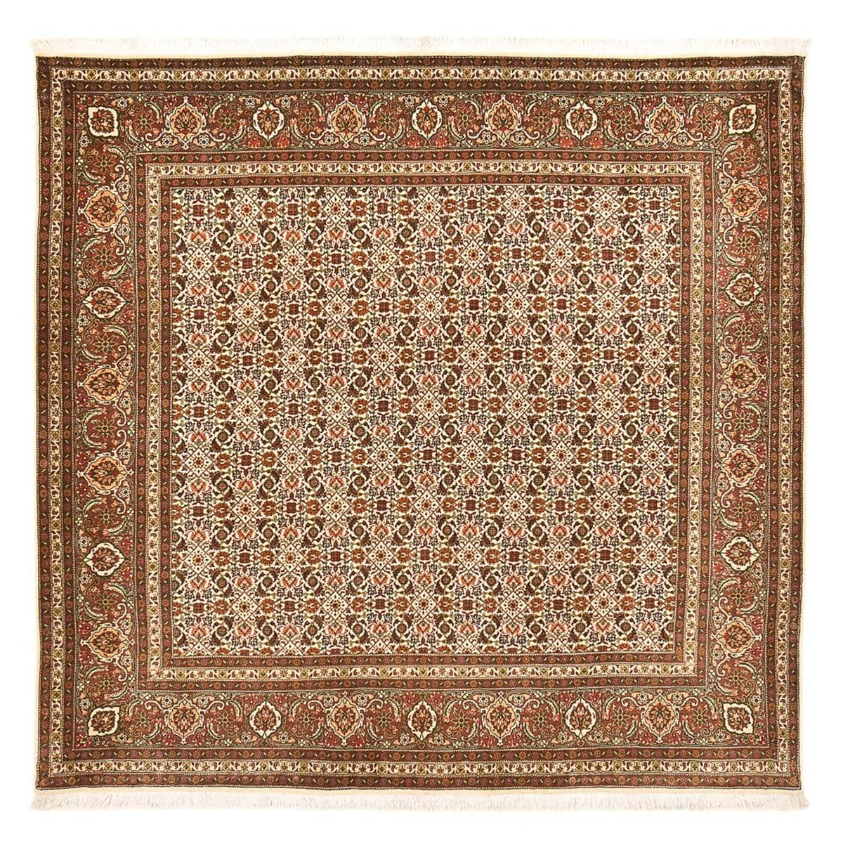 Perzisch tapijt - Tabriz - Royal vierkant  - 200 x 199 cm - donker beige