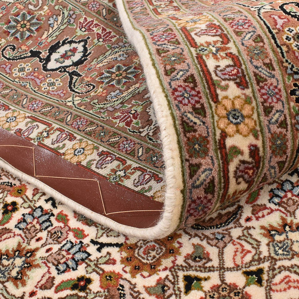 Perzisch tapijt - Tabriz - Royal vierkant  - 201 x 197 cm - donker beige