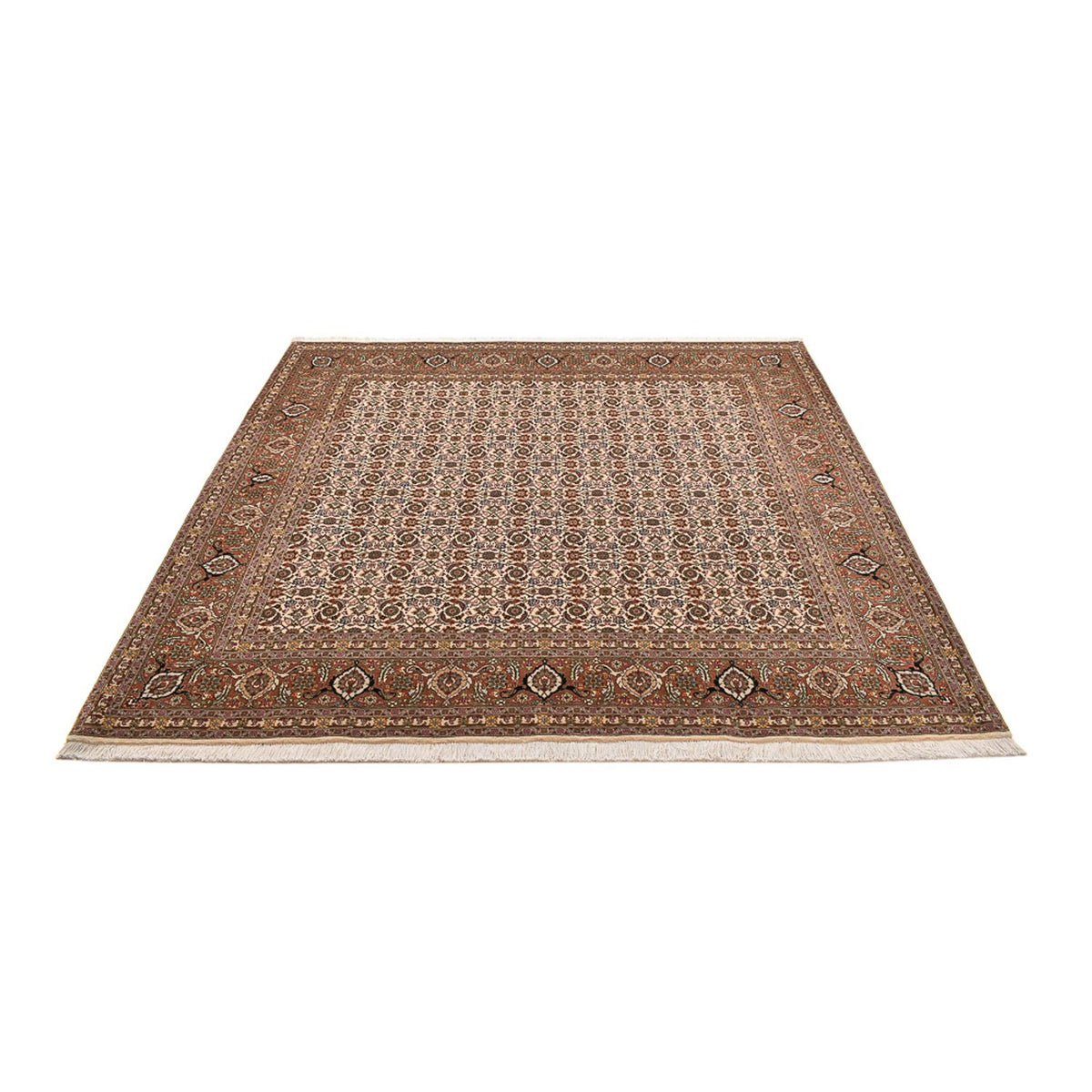 Perzisch tapijt - Tabriz - Royal vierkant  - 201 x 197 cm - donker beige