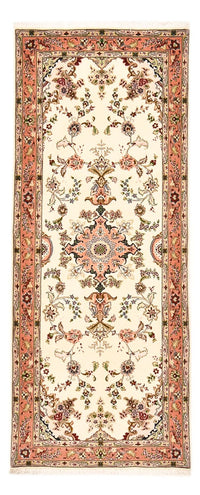 Loper Perzisch tapijt - Tabriz - Royal - 203 x 81 cm - crème