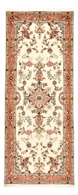 Loper Perzisch tapijt - Tabriz - Royal - 203 x 81 cm - crème