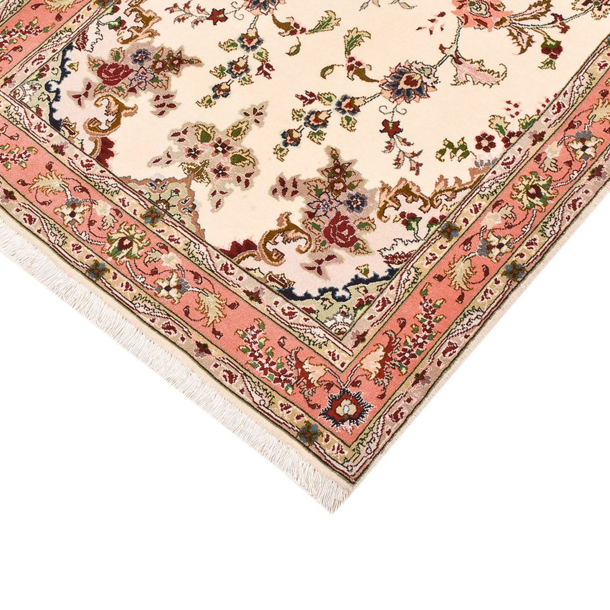 Loper Perzisch tapijt - Tabriz - Royal - 203 x 81 cm - crème