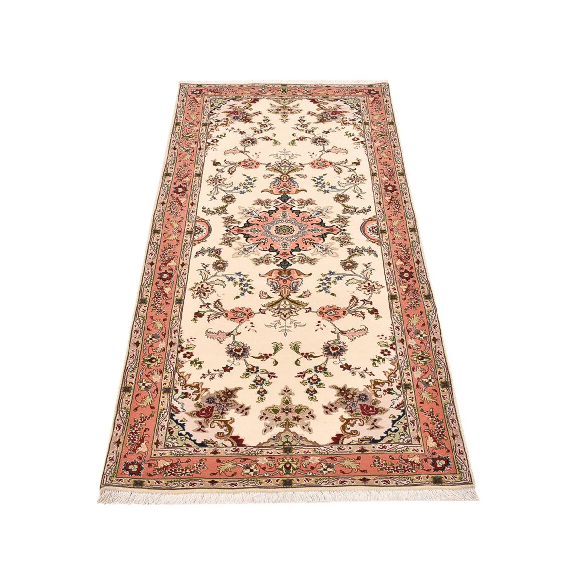 Loper Perzisch tapijt - Tabriz - Royal - 203 x 81 cm - crème