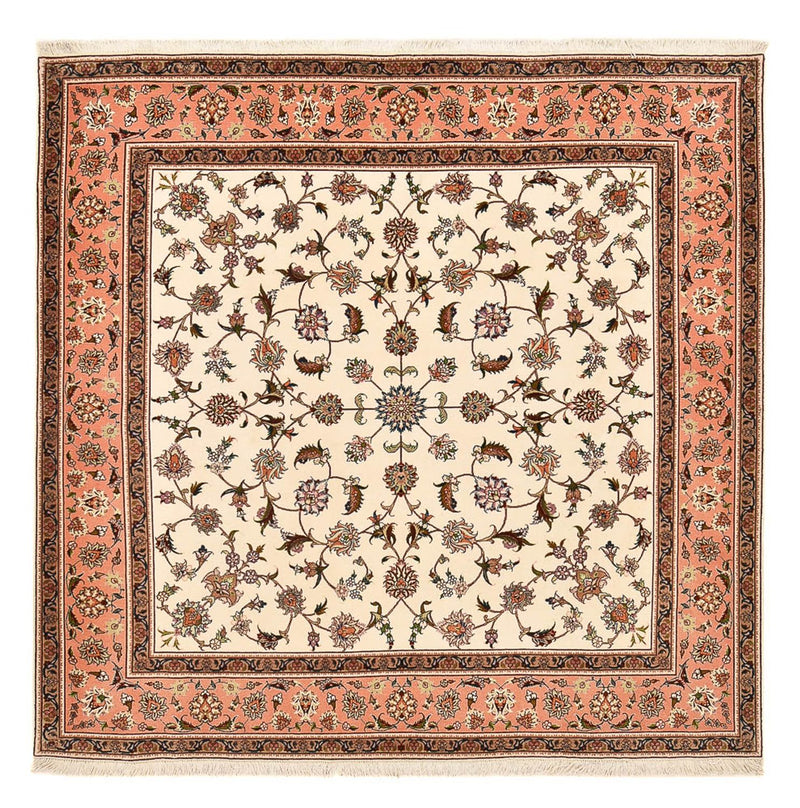 Perzisch tapijt - Tabriz - Royal vierkant  - 210 x 204 cm - licht beige
