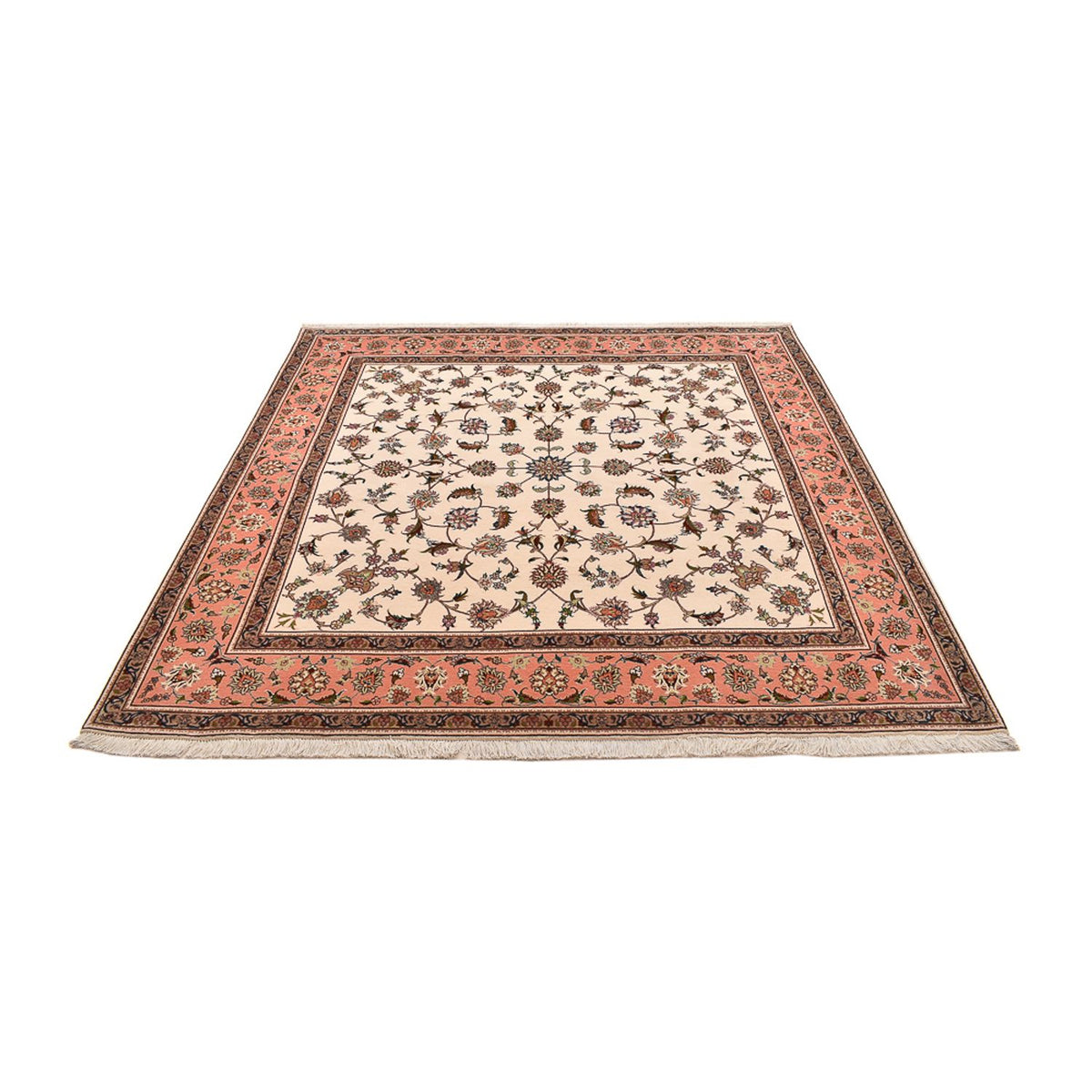 Perzisch tapijt - Tabriz - Royal vierkant  - 210 x 204 cm - licht beige