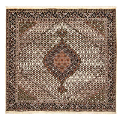 Perzisch tapijt - Tabriz - Royal vierkant  - 204 x 200 cm - lichtbruin