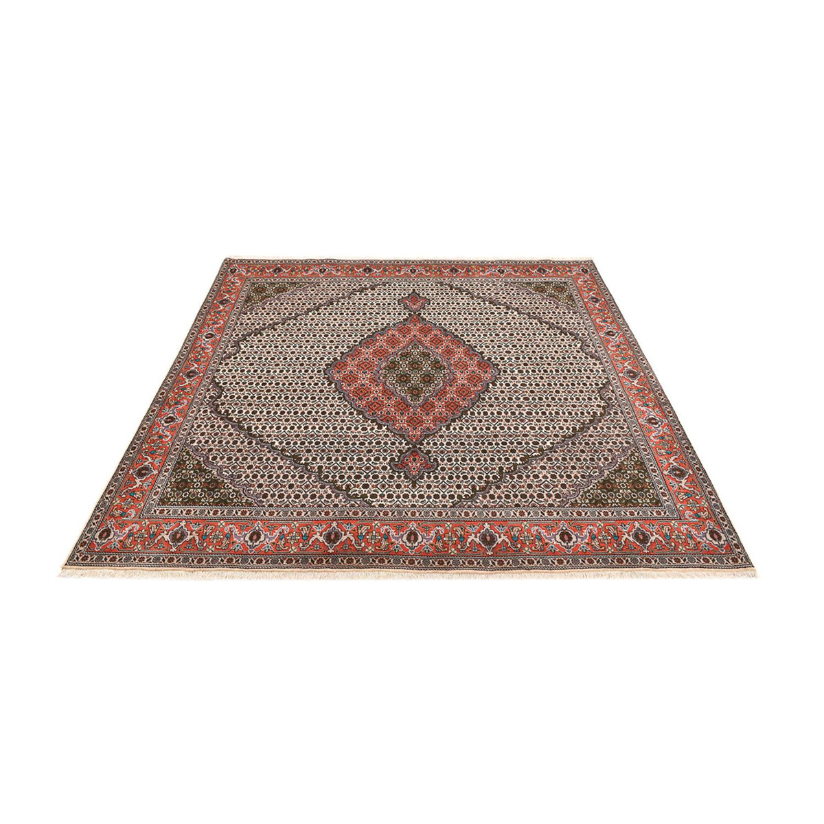 Perzisch tapijt - Tabriz - Royal vierkant  - 212 x 201 cm - lichtbruin