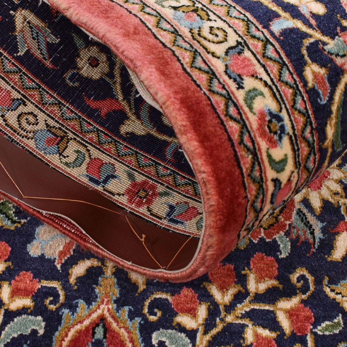 Loper Perzisch tapijt - Ghom - 224 x 62 cm - veelkleurig