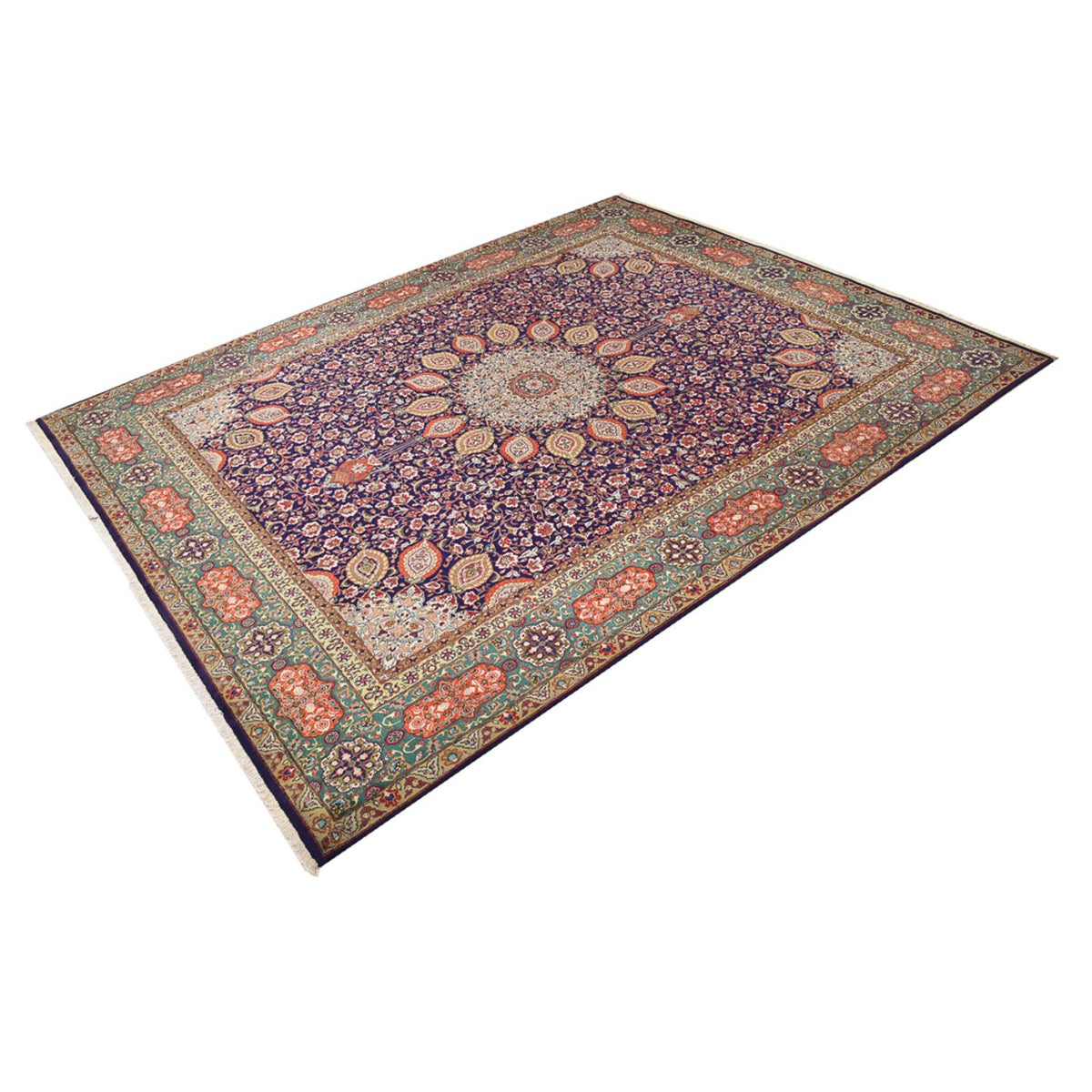 Perzisch tapijt - Tabriz - Royal - 389 x 305 cm - paars