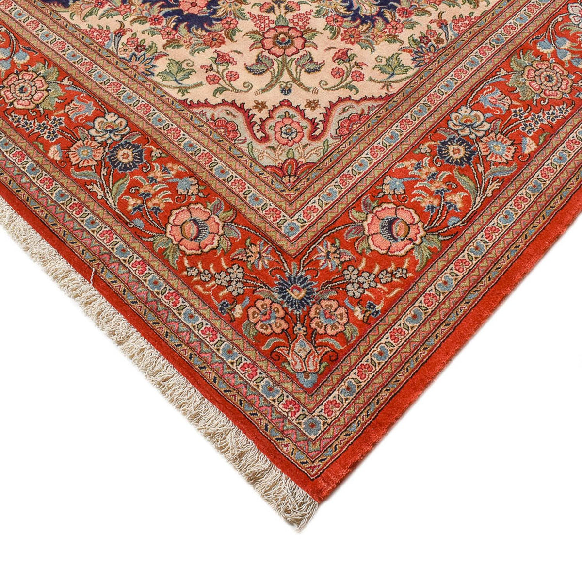 Perzisch tapijt - Ghom - 345 x 250 cm - donkerblauw