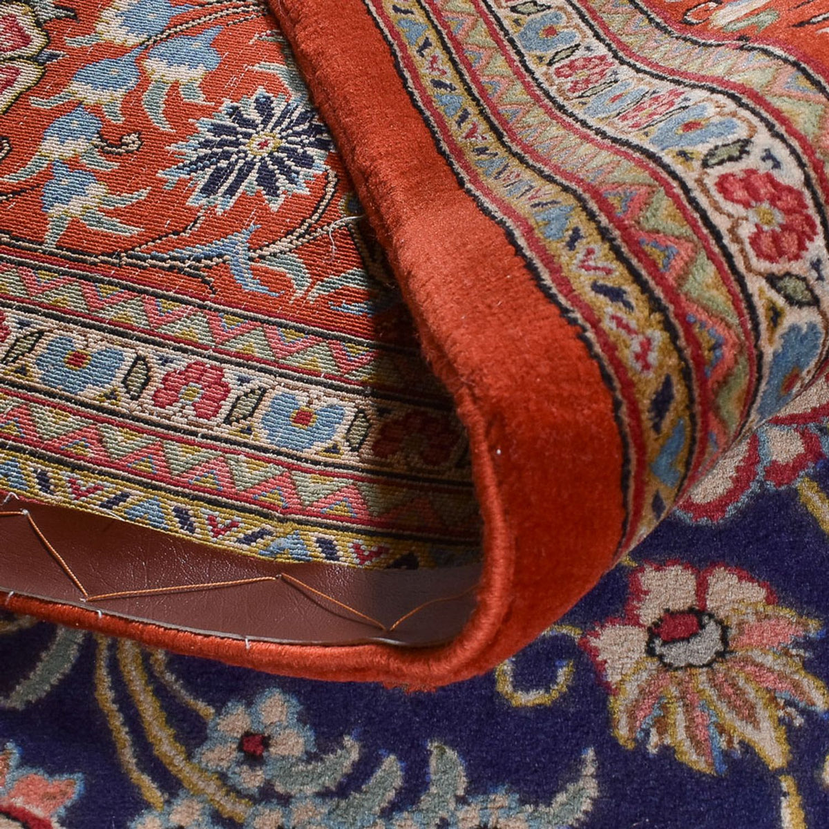 Perzisch tapijt - Ghom - 345 x 250 cm - donkerblauw