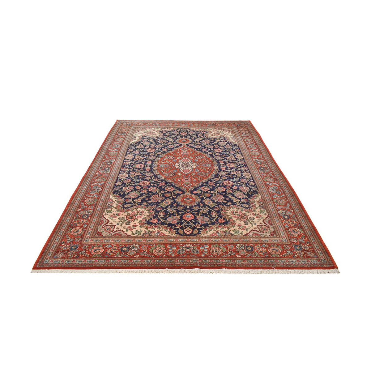 Perzisch tapijt - Ghom - 345 x 250 cm - donkerblauw