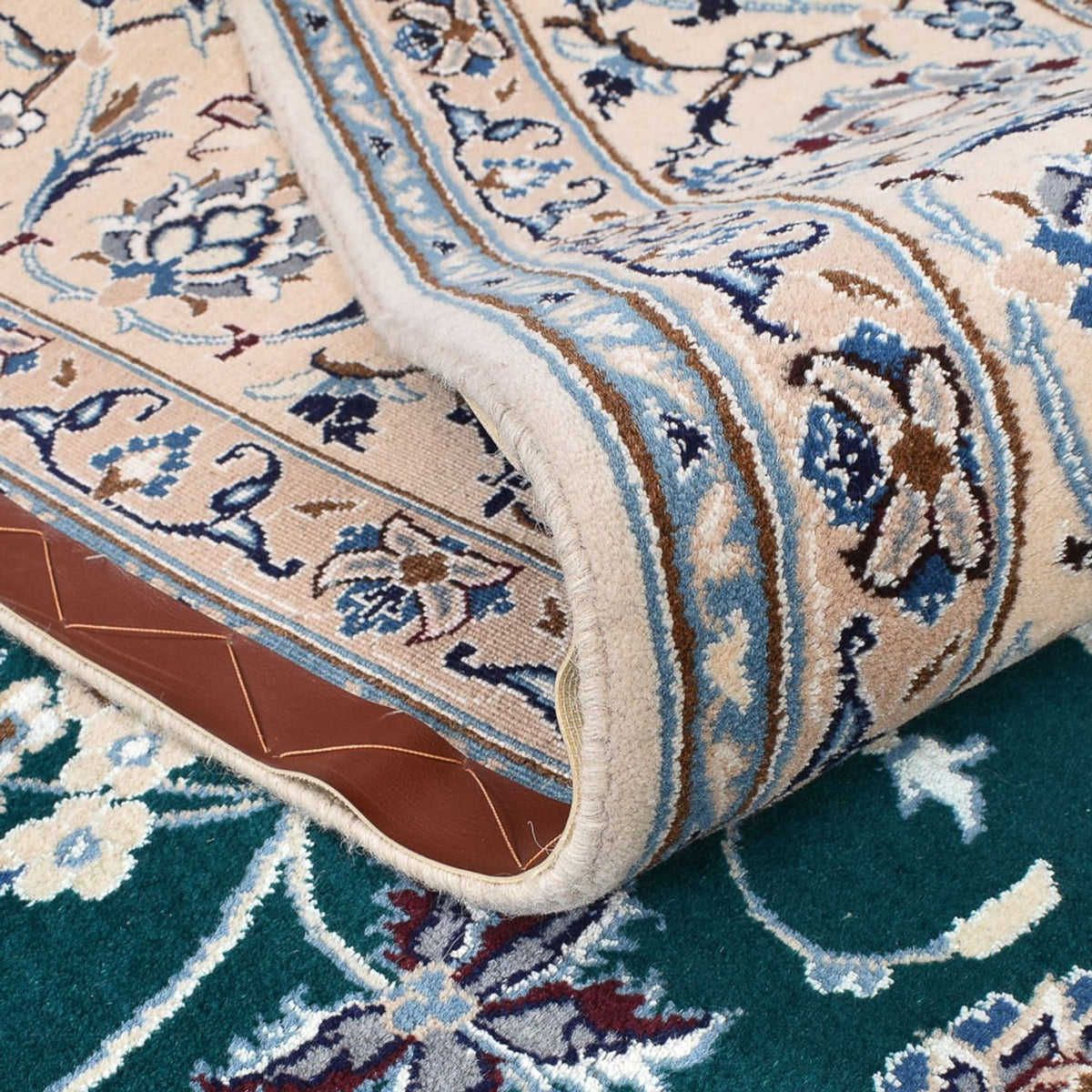 Perzisch tapijt - Nain - Koninklijk - 254 x 198 cm - donkergroen