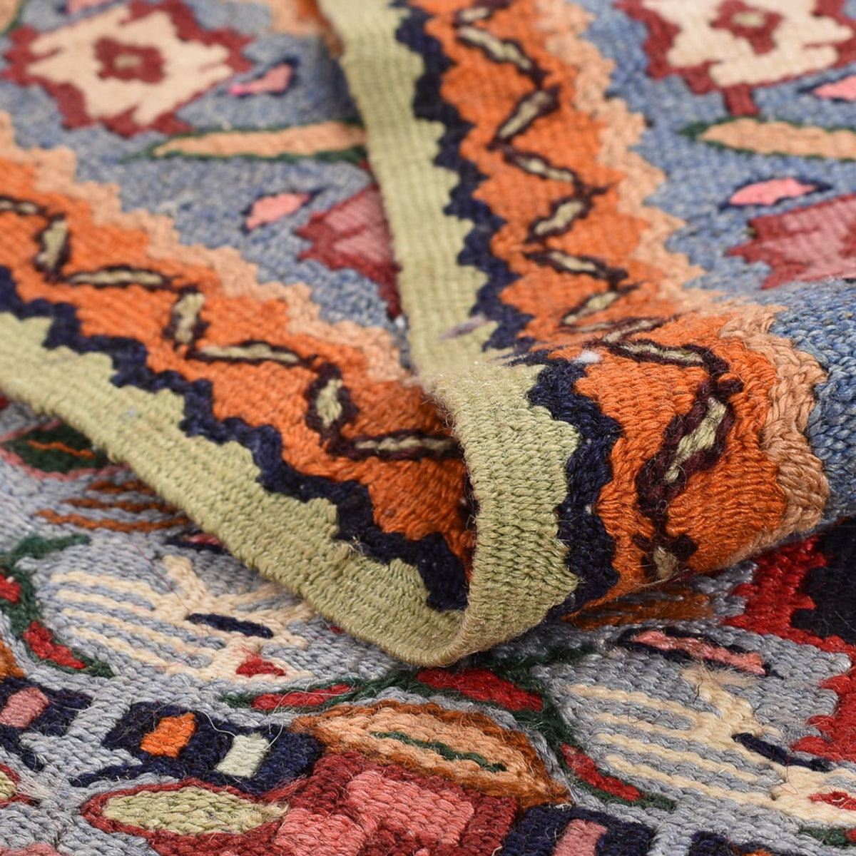 Loper Kelim tapijt - Oosters - 415 x 85 cm - donkerblauw