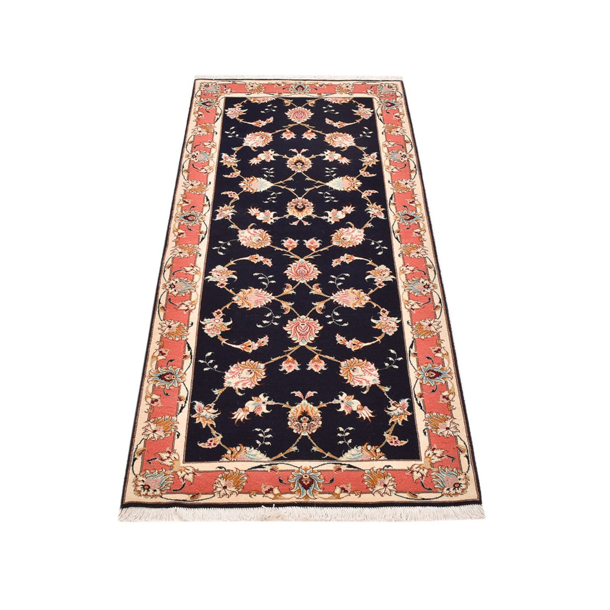 Loper Perzisch tapijt - Tabriz - Royal - 189 x 74 cm - donkerblauw
