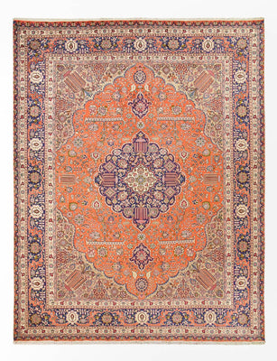Perzisch tapijt - Tabriz - Royal - 397 x 300 cm - oranje
