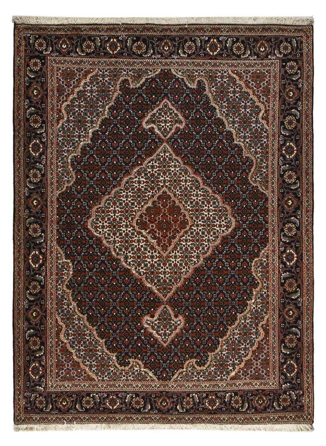Perzisch tapijt - Tabriz - Royal - 202 x 153 cm - donkerbruin