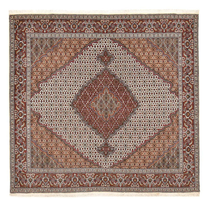 Perzisch tapijt - Tabriz - Royal vierkant  - 204 x 202 cm - lichtbruin