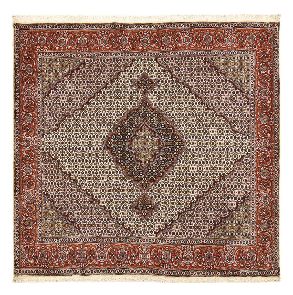 Perzisch tapijt - Tabriz - Royal vierkant  - 205 x 193 cm - bruin