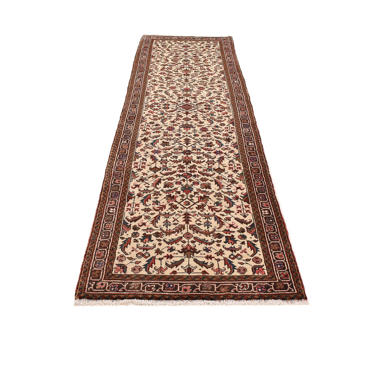 Loper Perzisch Tapijt - Nomadisch - 338 x 95 cm - beige