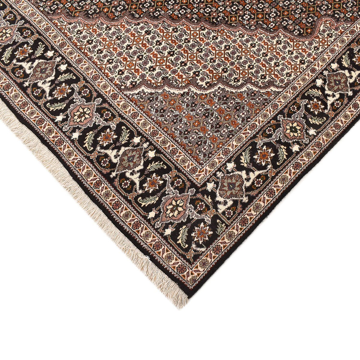 Perzisch tapijt - Tabriz - Royal vierkant  - 207 x 200 cm - bruin