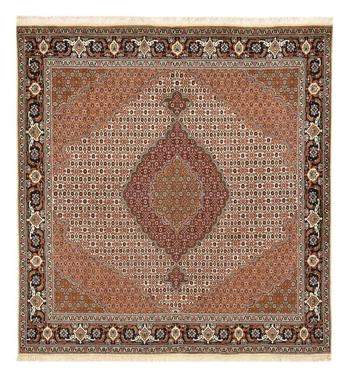 Perzisch tapijt - Tabriz - Royal vierkant  - 209 x 198 cm - bruin
