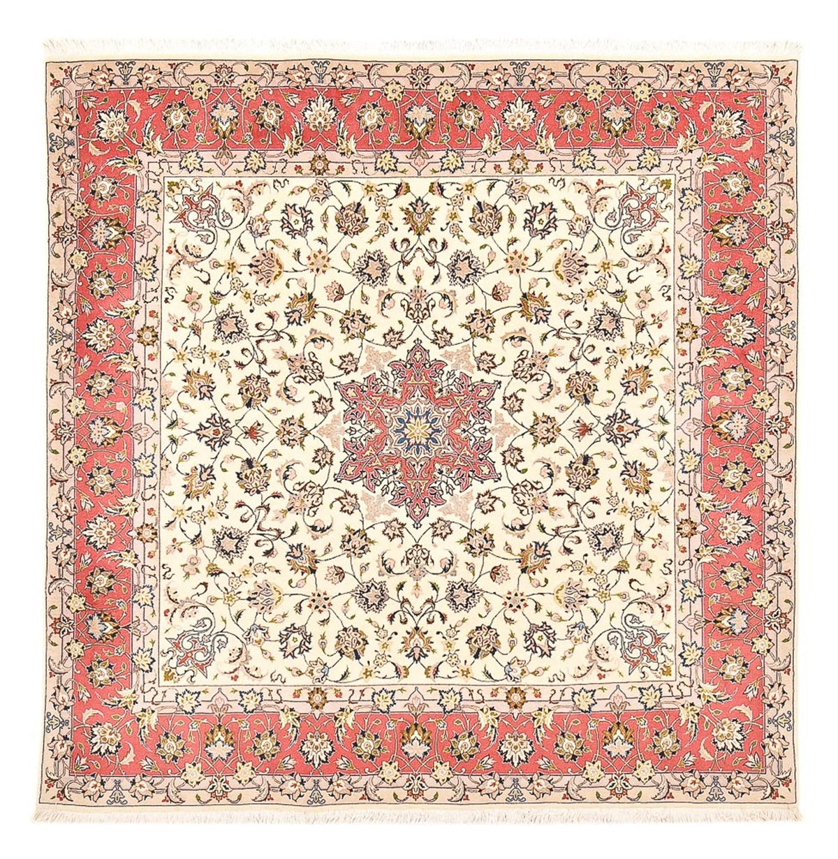 Perzisch tapijt - Tabriz - Royal vierkant  - 202 x 201 cm - beige