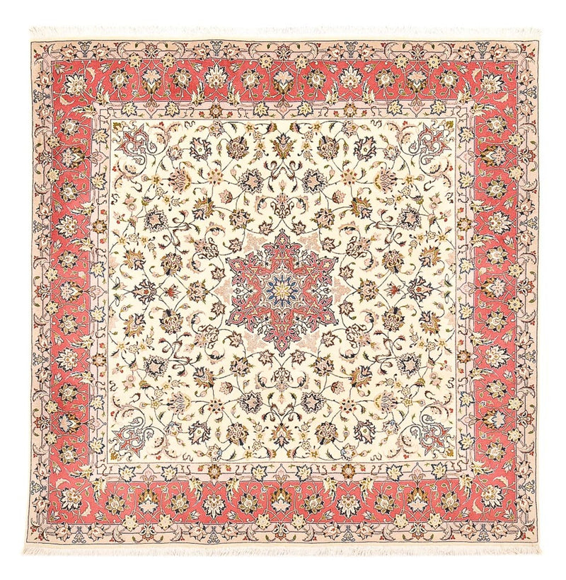 Perzisch tapijt - Tabriz - Royal vierkant  - 202 x 201 cm - beige