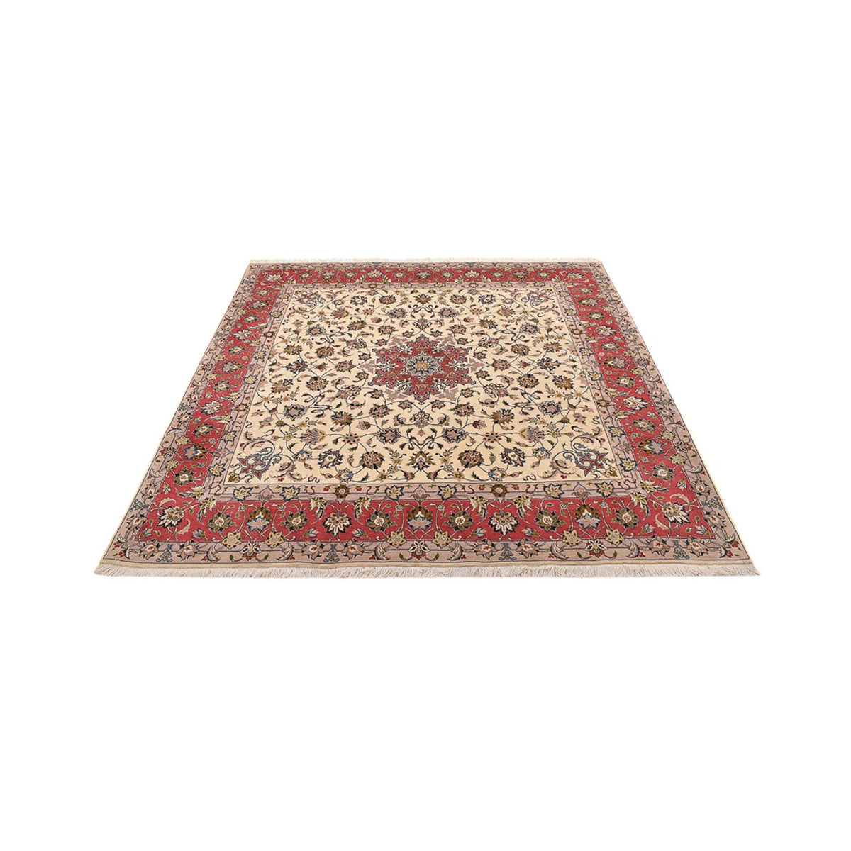 Perzisch tapijt - Tabriz - Royal vierkant  - 202 x 201 cm - beige