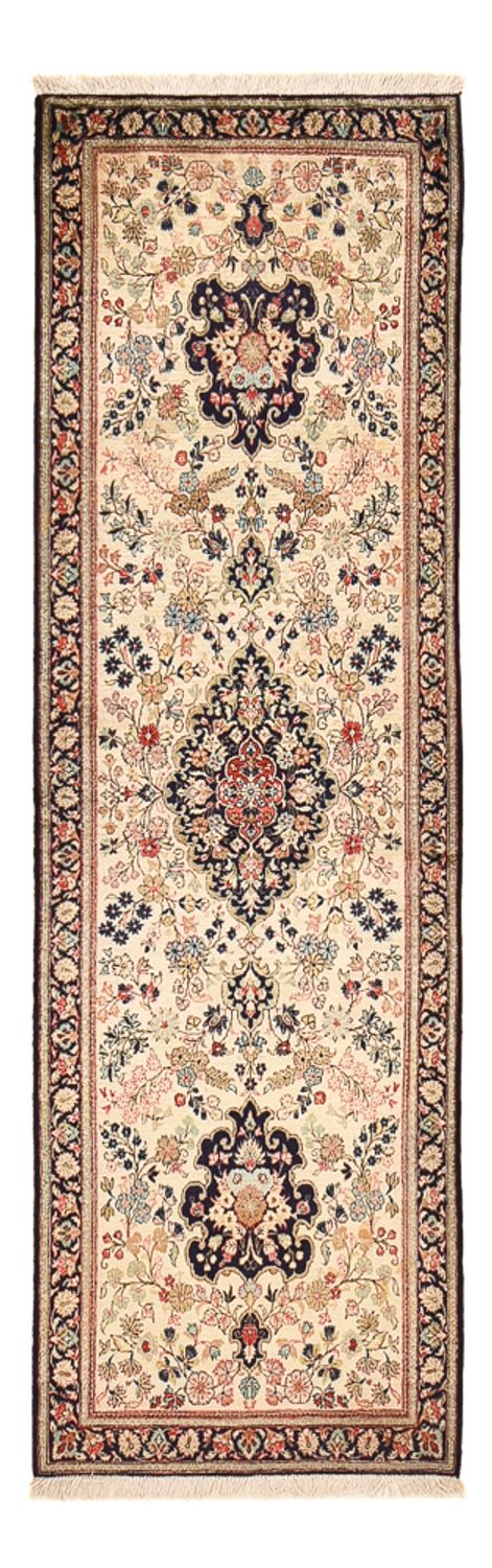 Loper Zijden tapijt - Ghom Silk - Premium - 222 x 69 cm - crème