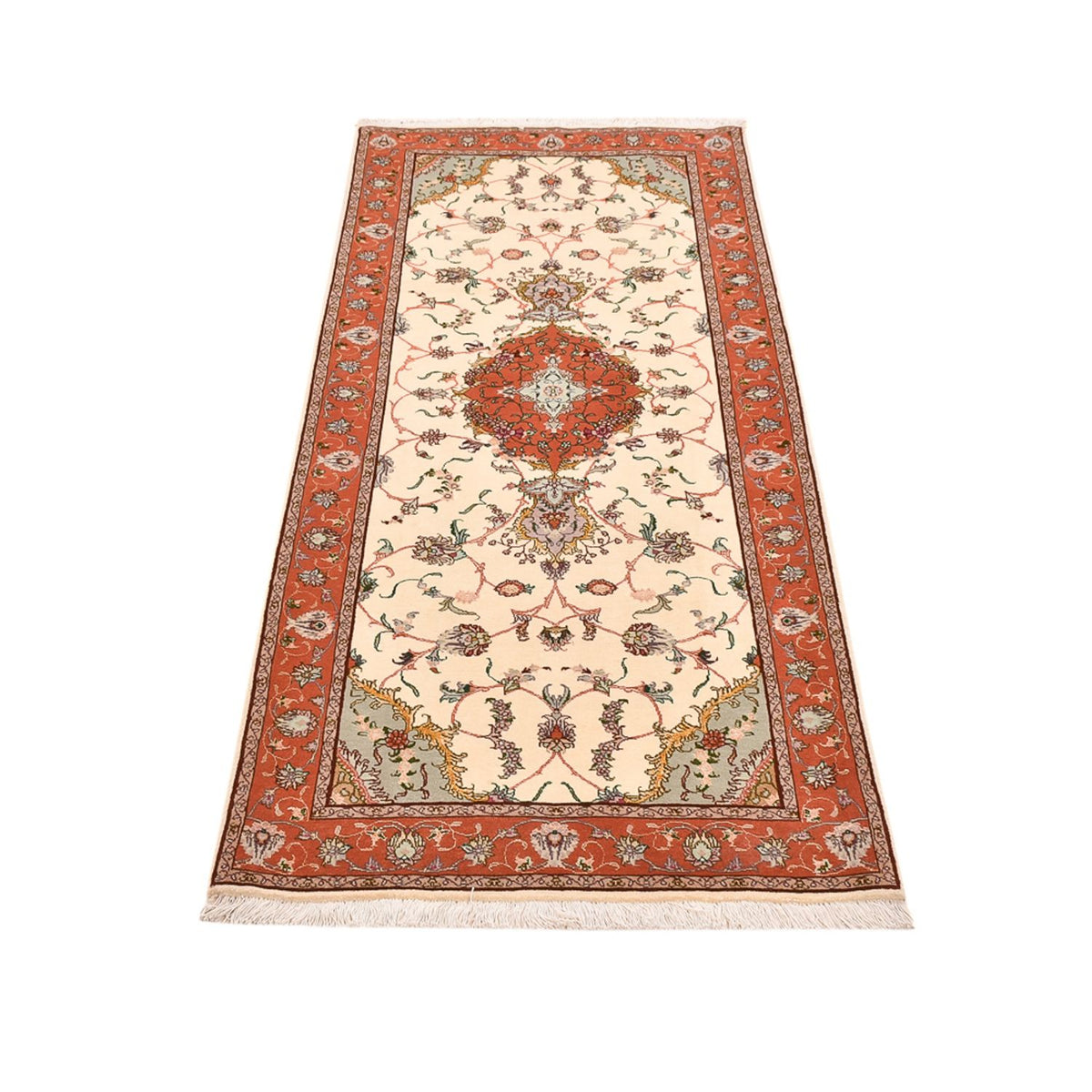 Loper Perzisch tapijt - Tabriz - Royal - 206 x 80 cm - veelkleurig