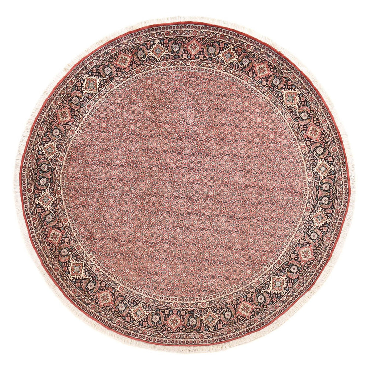 Perzisch tapijt - Bijar rond  - 255 x 255 cm - licht rood