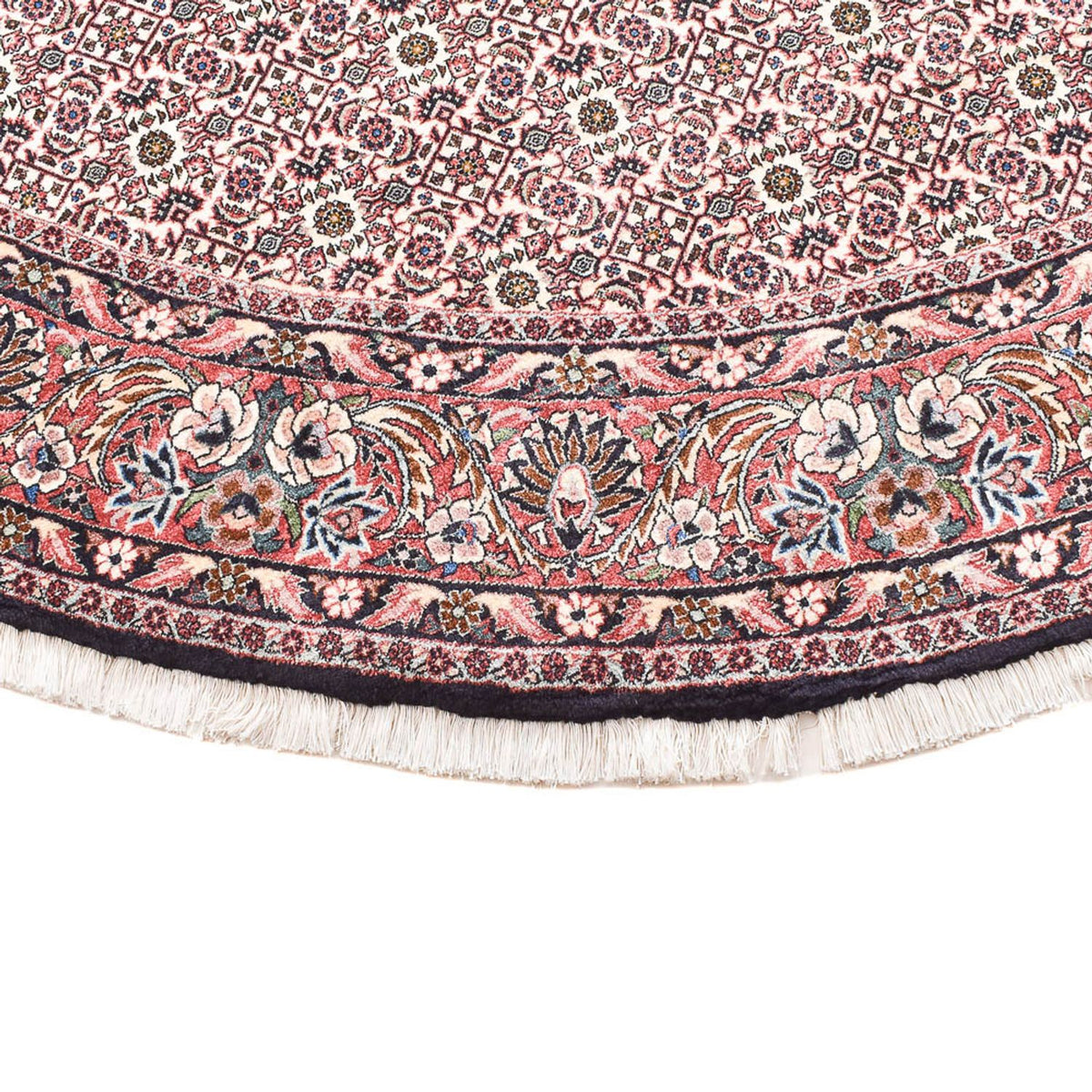 Perzisch tapijt - Bijar rond  - 250 x 250 cm - lichtgrijs