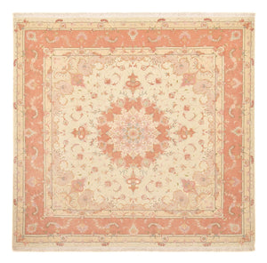 Perzisch tapijt - Tabriz - Royal vierkant  - 245 x 245 cm - licht beige
