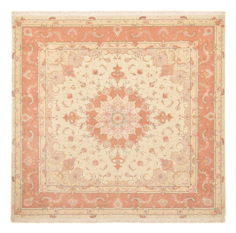 Perzisch tapijt - Tabriz - Royal vierkant  - 245 x 245 cm - licht beige