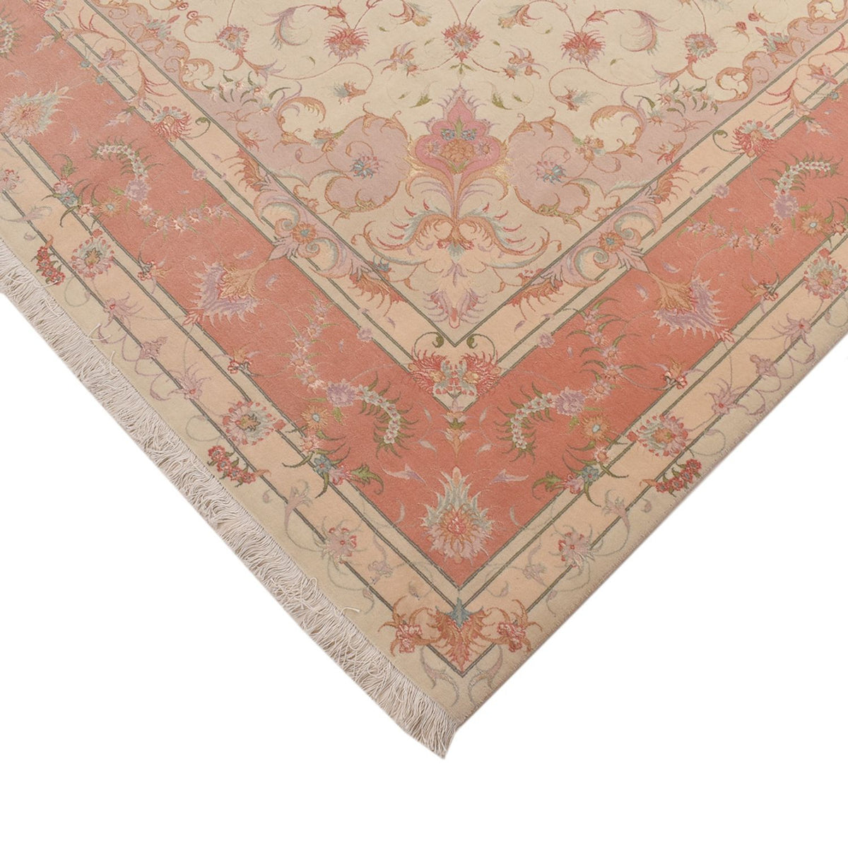 Perzisch tapijt - Tabriz - Royal vierkant  - 245 x 245 cm - licht beige