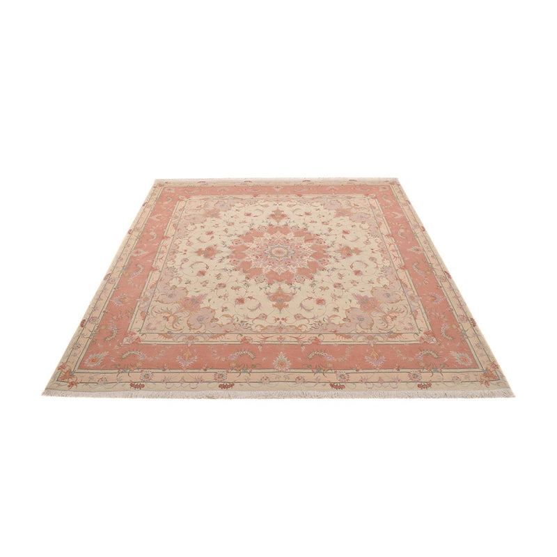 Perzisch tapijt - Tabriz - Royal vierkant  - 245 x 245 cm - licht beige