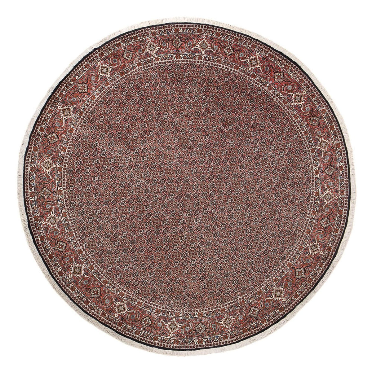 Perzisch tapijt - Bijar rond  - 300 x 300 cm - donkerrood