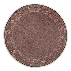 Perzisch tapijt - Bijar rond  - 300 x 300 cm - donkerrood