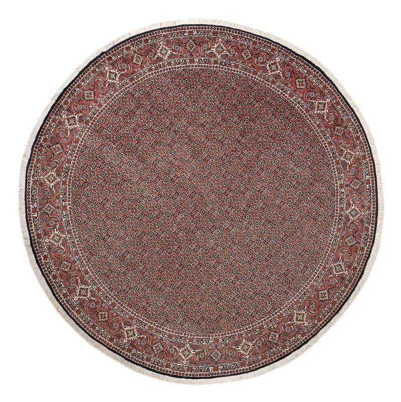 Perzisch tapijt - Bijar rond  - 300 x 300 cm - donkerrood