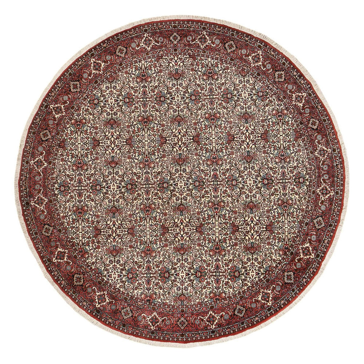 Perzisch tapijt - Bijar rond  - 300 x 300 cm - roest