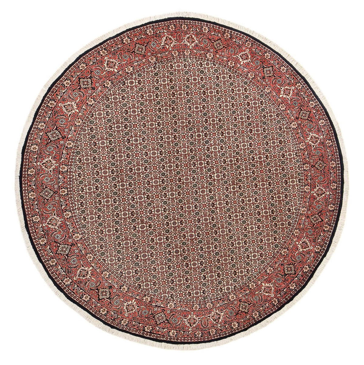 Perzisch tapijt - Bijar rond  - 250 x 250 cm - roest
