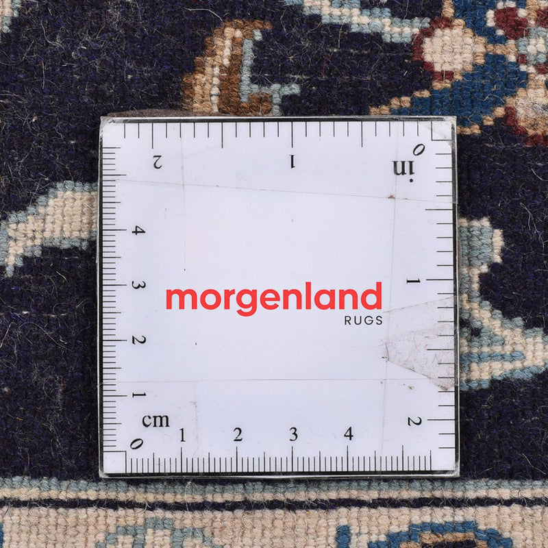 Loper Perzisch tapijt - Nain - Koninklijk - 186 x 65 cm - donkerblauw