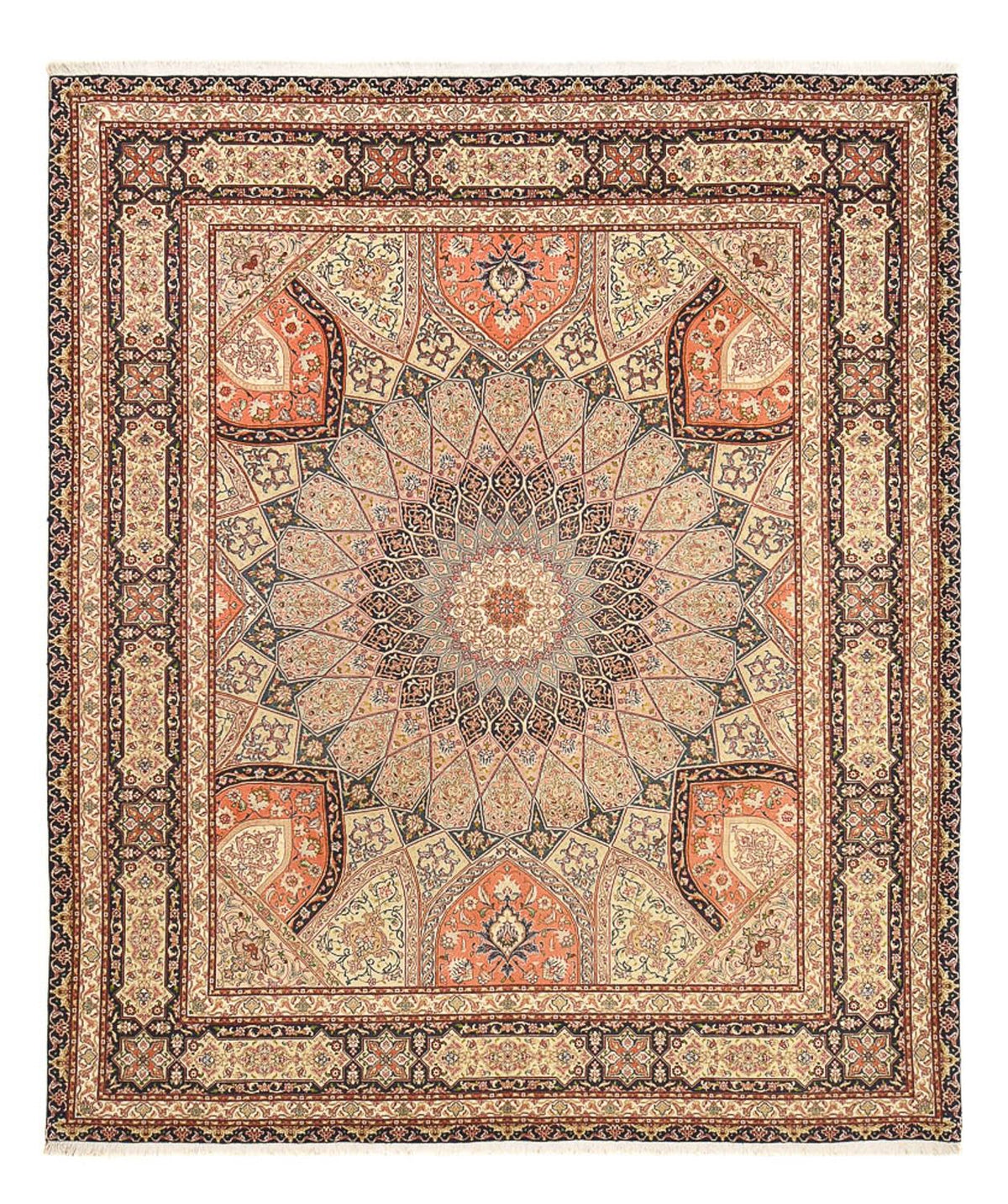 Perzisch tapijt - Tabriz - Royal - 300 x 251 cm - licht beige